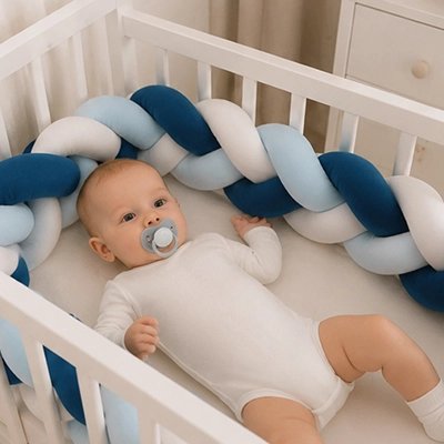 Tresse de lit bébé dans son berceau en toute sécurité