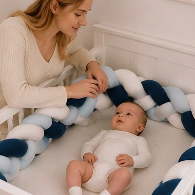 Tresse de lit maman regarde bébé dans son berceau